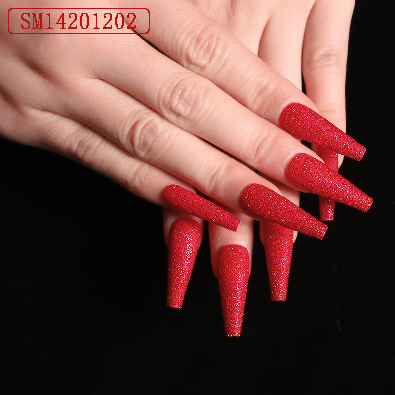 Ballet Coffin Press-On Nails - 5g SM14 Collection | 12 Colors Trapezoidal Design