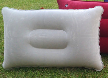 Outdoor Pvc Pillows Travel Camping Thick Flocking Rectangular Inflatable Pillows Nap Companion Square Pillow