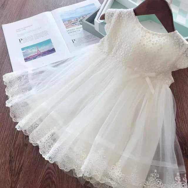 Nouvelles marques robes gland évider conception robe de princesse enfants vêtements
