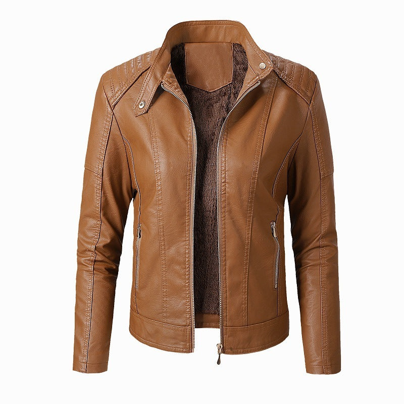 Nouveau Vestes en cuir pour femmes et vestes en velours mode PU dames vestes en cuir