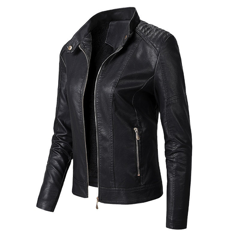 Nouveau Vestes en cuir pour femmes et vestes en velours mode PU dames vestes en cuir