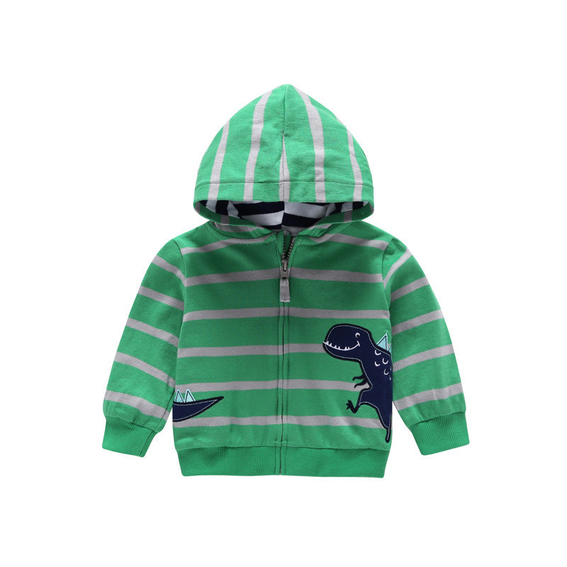 27Barn Småbarn Huvtröjor Pojkar Flickor Vårjacka Lilla Bebis Spädbarn Dinosuar Tecknad Huva Barn Söta Pojkar Ytterkläder Sweatshirt