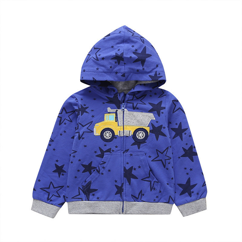 27Barn Småbarn Huvtröjor Pojkar Flickor Vårjacka Lilla Bebis Spädbarn Dinosuar Tecknad Huva Barn Söta Pojkar Ytterkläder Sweatshirt