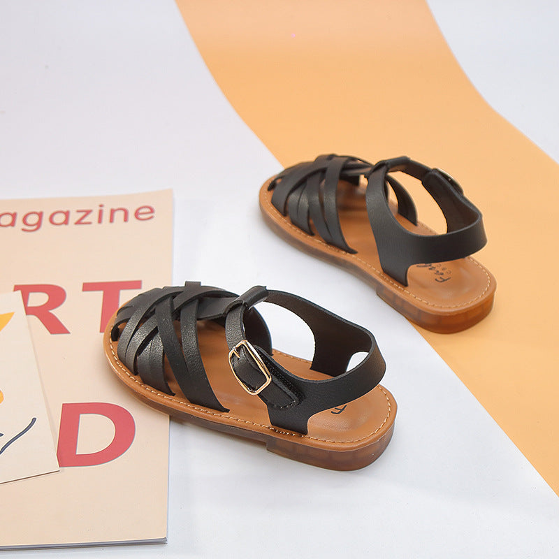 Chaussures de princesse romaine d'automne, chaussures rétro confortables et respirantes pour enfants et filles, nouvelle collection