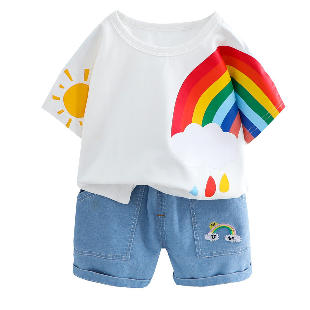 Baby stilig trendiga liten pojke sommarkläder