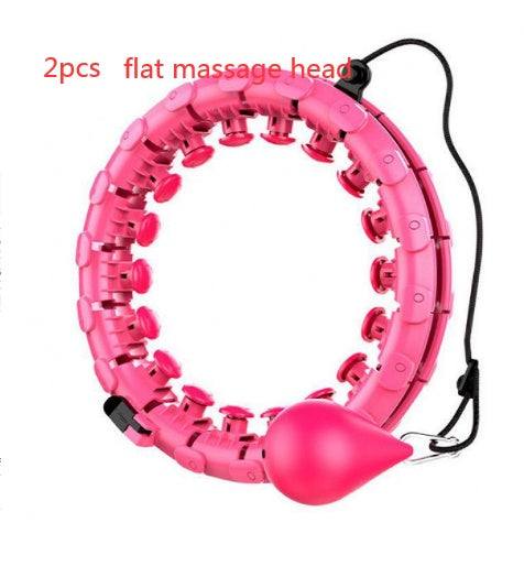 Professional Adjustable Smart Hula Hoop - ABS No-Fall Technology (18/21/24 Knots, Pink/Purple)