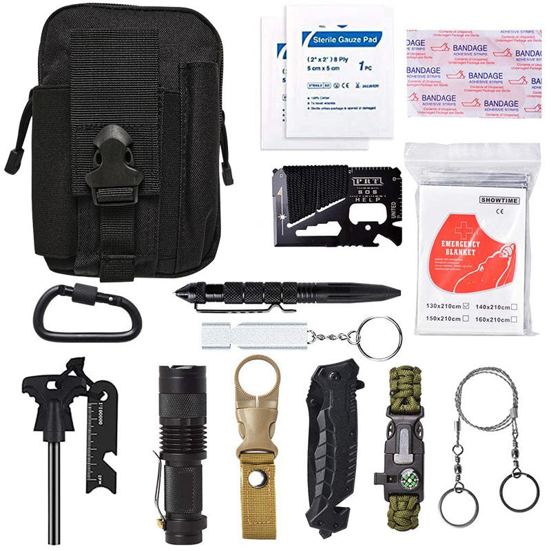 Outdoor Camping Camping Multi-Function Tool Wild Survival Equipment Sos Self-Defense Supplies