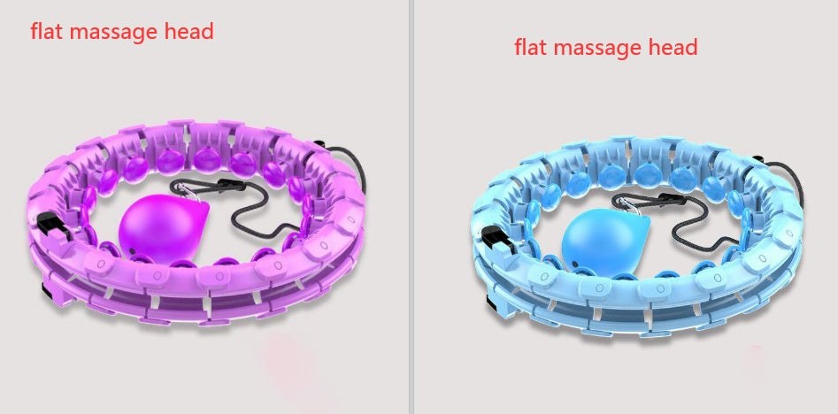 Professional Adjustable Smart Hula Hoop - ABS No-Fall Technology (18/21/24 Knots, Pink/Purple)