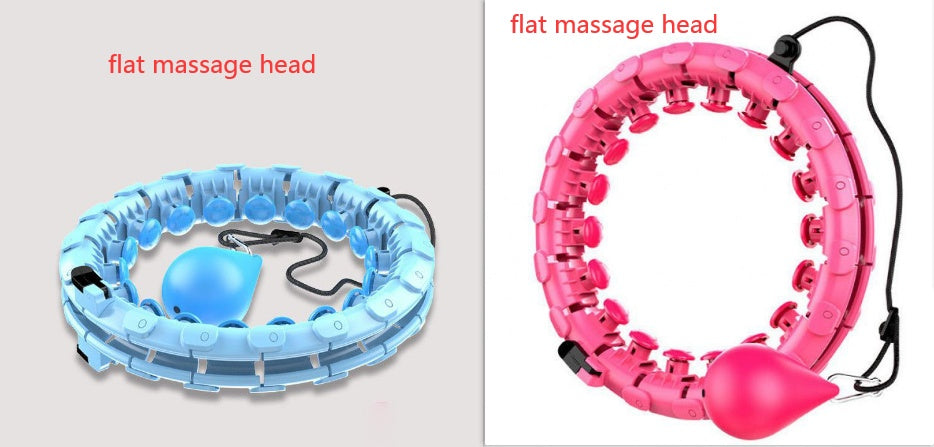 Professional Adjustable Smart Hula Hoop - ABS No-Fall Technology (18/21/24 Knots, Pink/Purple)