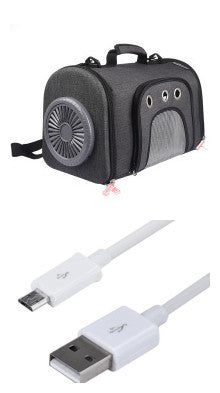 Pet Carrier Bag with Fan - Ventilated Space Cat Bag with Side Mesh