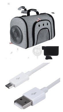 Pet Carrier Bag with Fan - Ventilated Space Cat Bag with Side Mesh