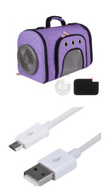 Pet Carrier Bag with Fan - Ventilated Space Cat Bag with Side Mesh