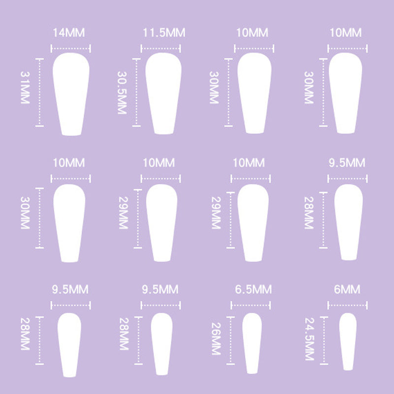 Professional Detachable Artistic Nails - 24 Pieces Plus Glue | Wearable Finished Fake Nails
