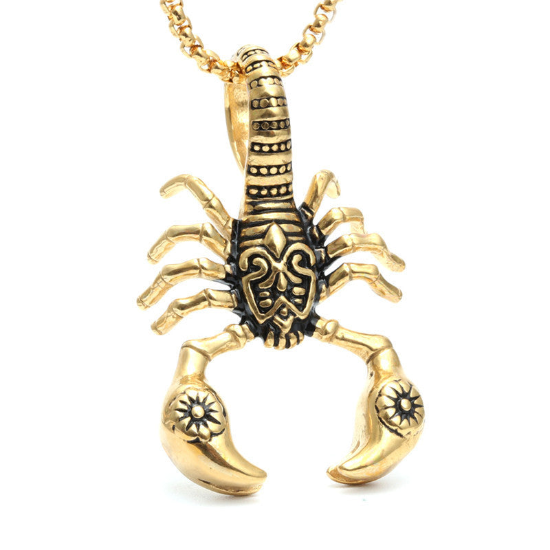 Collier pendentif Scorpion en acier inoxydable 316L pour hommes, chaîne, bijoux à la mode pour hommes