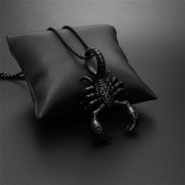Collier pendentif Scorpion en acier inoxydable 316L pour hommes, chaîne, bijoux à la mode pour hommes