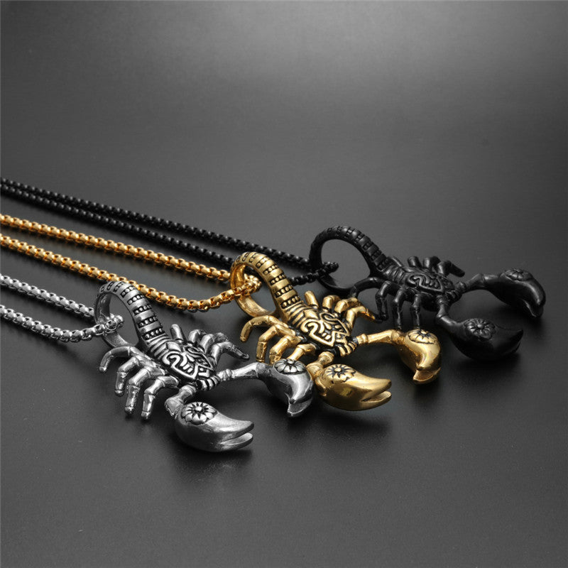 Collier pendentif Scorpion en acier inoxydable 316L pour hommes, chaîne, bijoux à la mode pour hommes