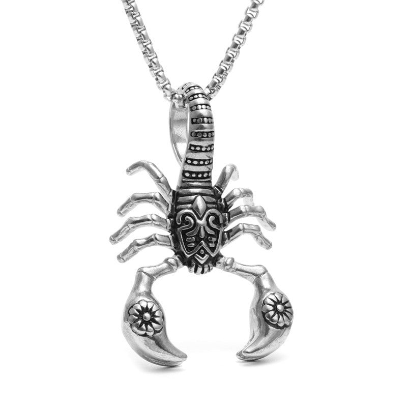 Collier pendentif Scorpion en acier inoxydable 316L pour hommes, chaîne, bijoux à la mode pour hommes