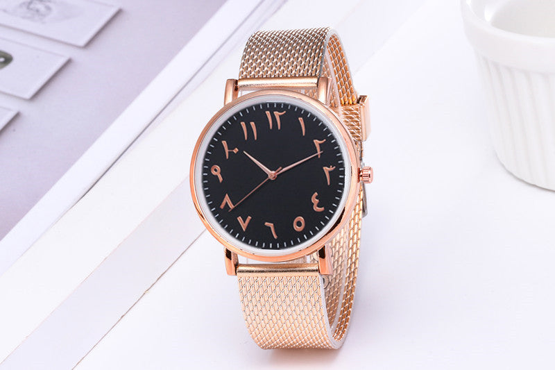 Fashion Creative Quartz Watches Par Klockor Digital Mesh Band Klockor