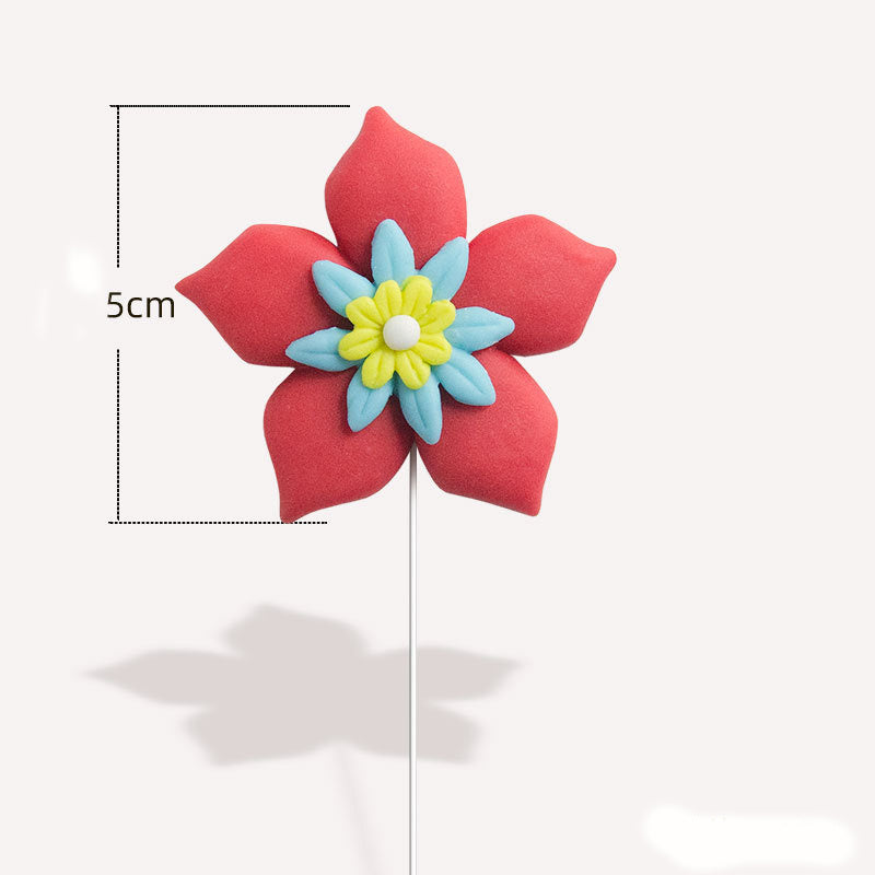 Pink Flamingo Cake Topper Tropical Party Summer Flower