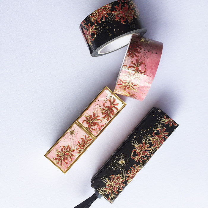 Japanese Style Paper Tape Flower-Shaped Decorative Lipstick Scrapbooking Diary Sticker Label