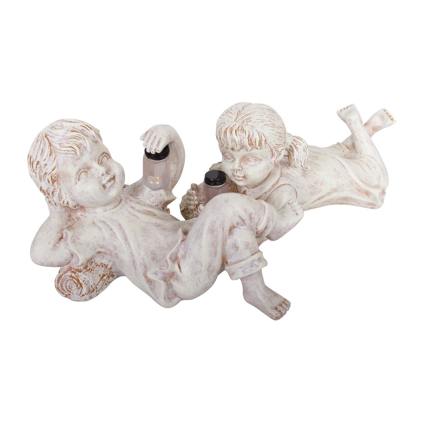 Hem Inredning Harts Pyssel avec Firefly Jar Garden Statue Barn Desktop Tillbehör Pojk flicka Söt Present Outdoor Solar Ljuse Konstta