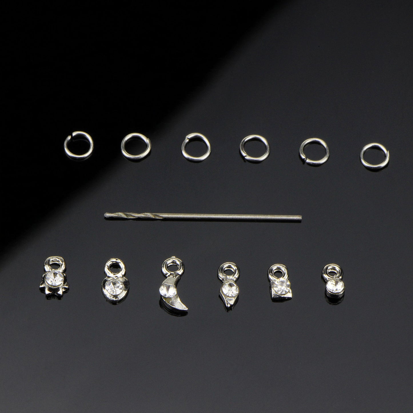 Professional Nail Art Straps - DIY Nail Decoration Tools | Silver & Gold Alloy Charms