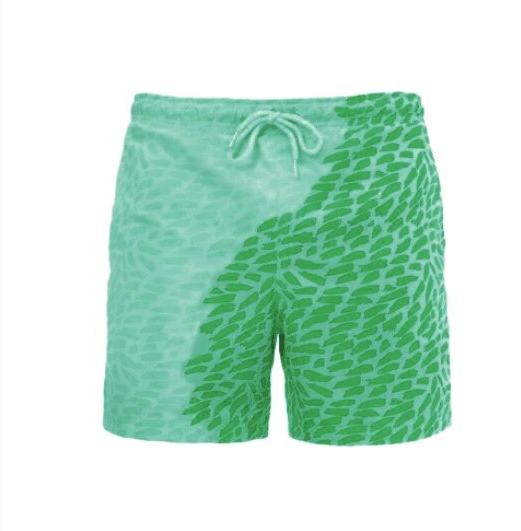 Short de plage à couleur changeante magique, maillot de bain d'été pour hommes, maillot de bain à séchage rapide, pantalon de plage