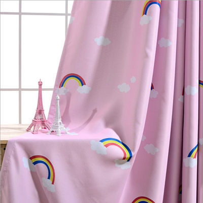 Rainbow barn pojkar och flickor sovrum Den mörkläggningsgardin tyg