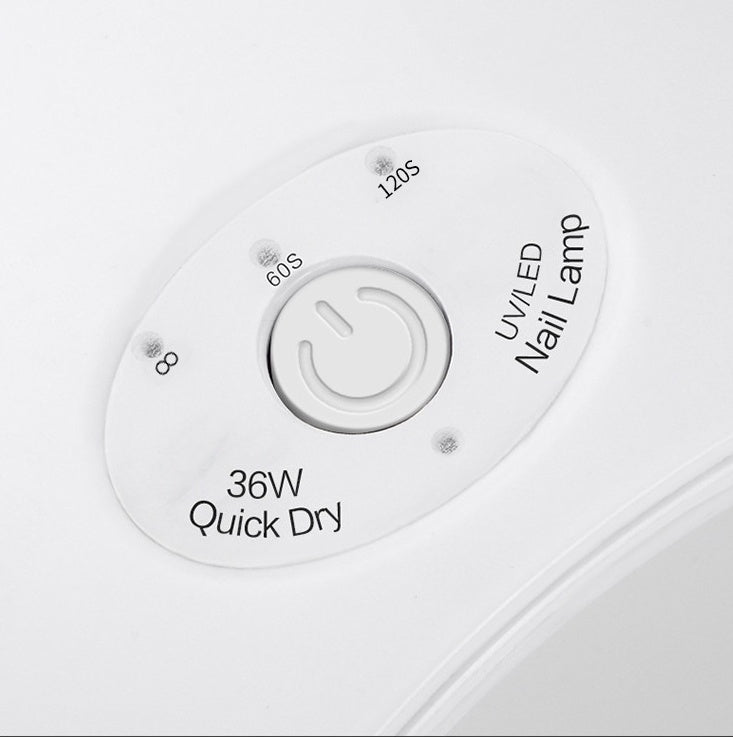 Professional 36W UV/LED Nail Lamp - 120x190x75mm | 12 LEDs 365+395nm USB