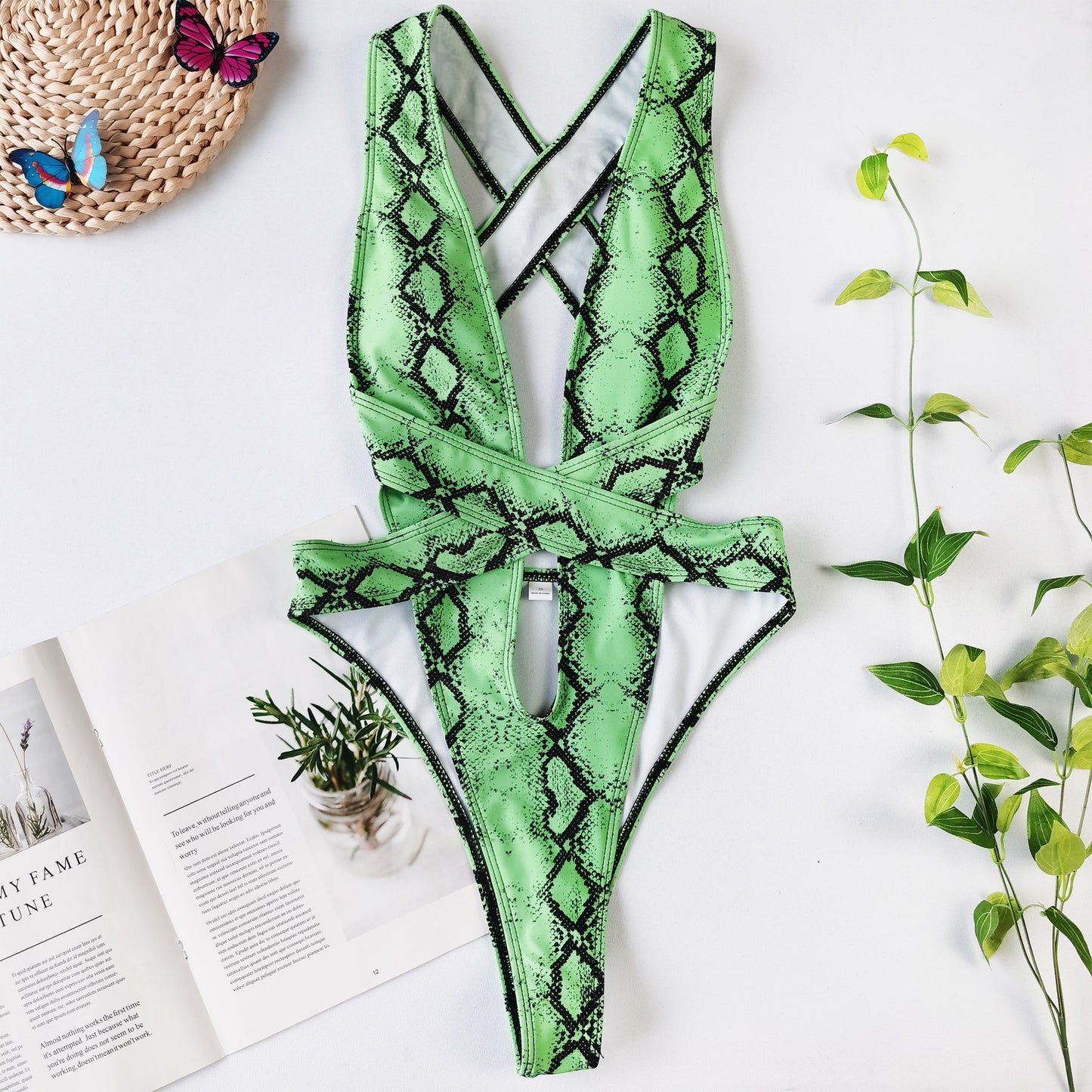 One Piece Bandage Baddräkt Sexig Bikini