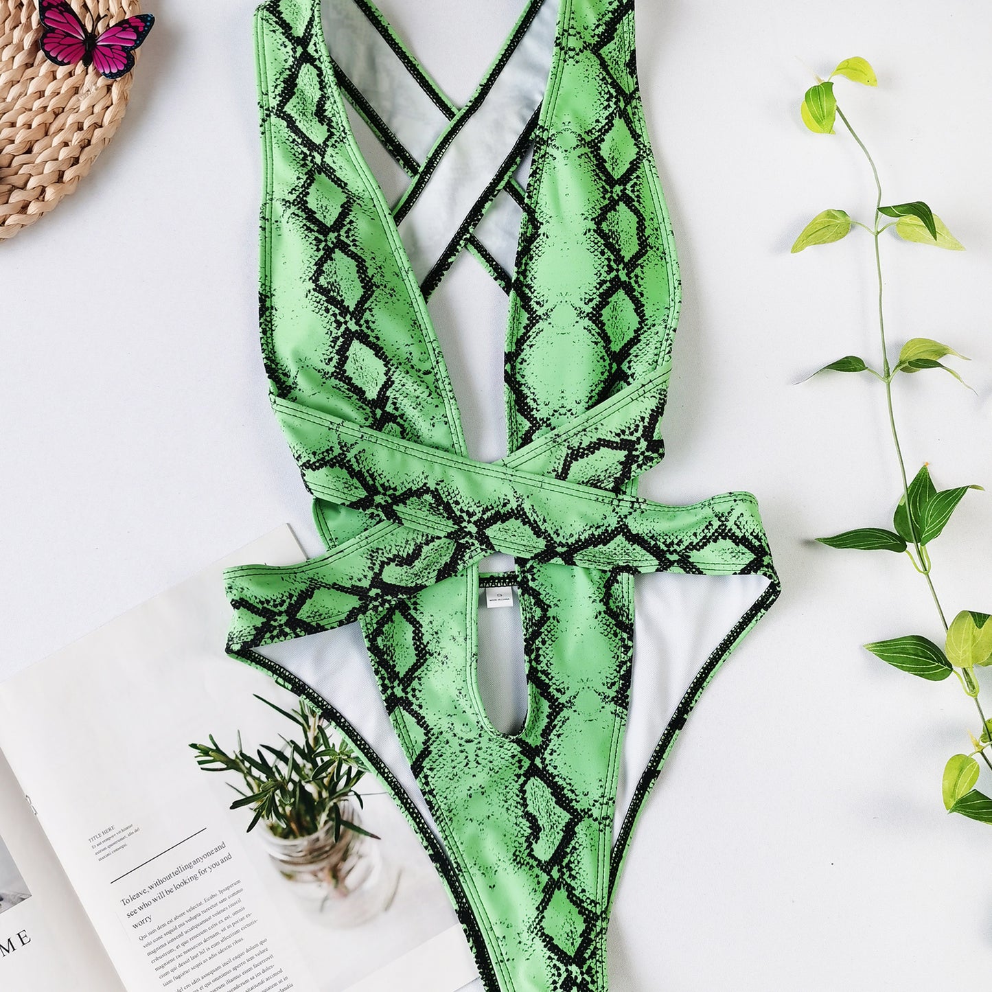 One Piece Bandage Baddräkt Sexig Bikini