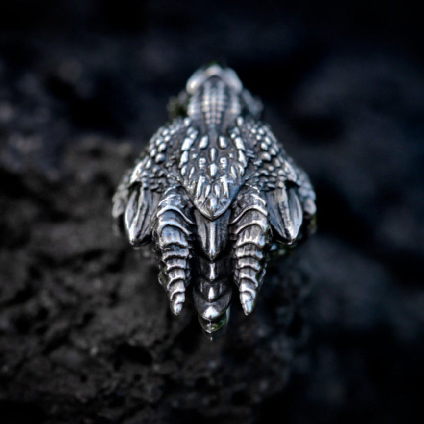 Pendentif de collier pour hommes, personnalisé, en argent pur, Dragon, Style rétro, Hip Hop