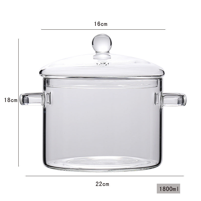 Glasgryta Spisgryta Kök Transparent Mini Soppagryta Spis Spis Matlagningsverktyg Tillbehör