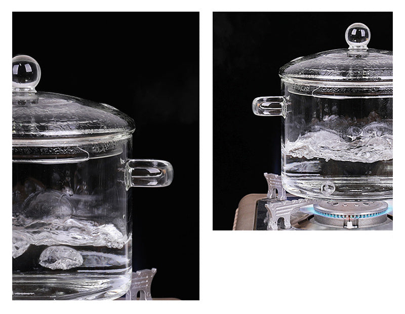 Glasgryta Spisgryta Kök Transparent Mini Soppagryta Spis Spis Matlagningsverktyg Tillbehör