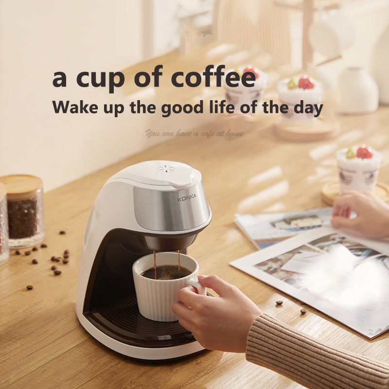 Ny kaffemaskin helautomatisk hemmakontor Mini amerikansk liten bärbar kaffebryggare