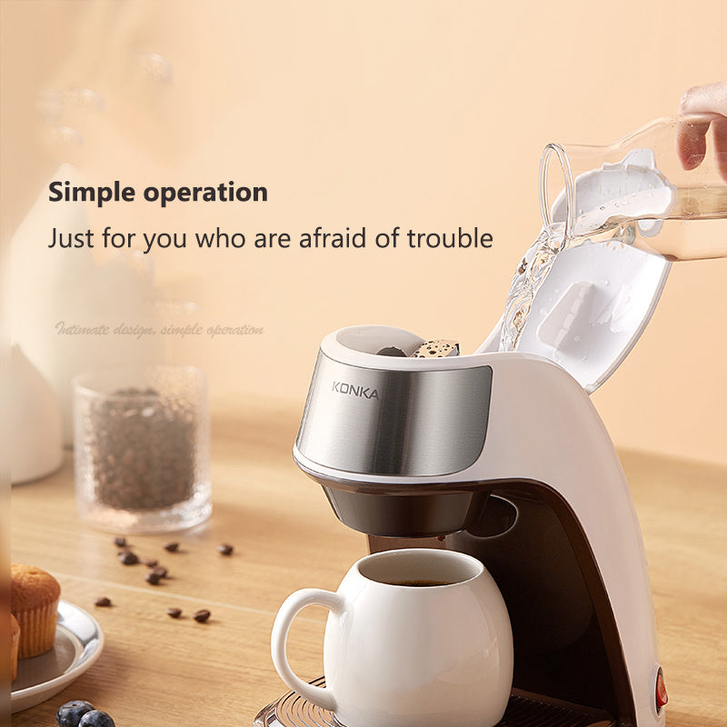Ny kaffemaskin helautomatisk hemmakontor Mini amerikansk liten bärbar kaffebryggare