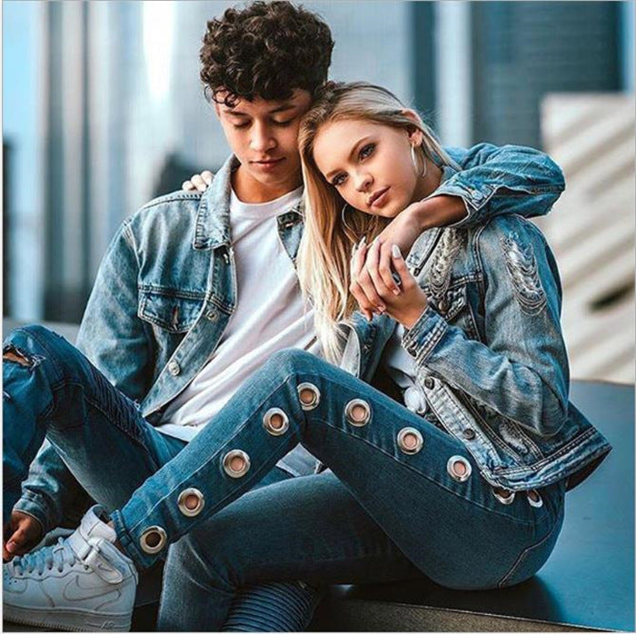 Fashion Tight Hoop Jeans For Women - Structured Style