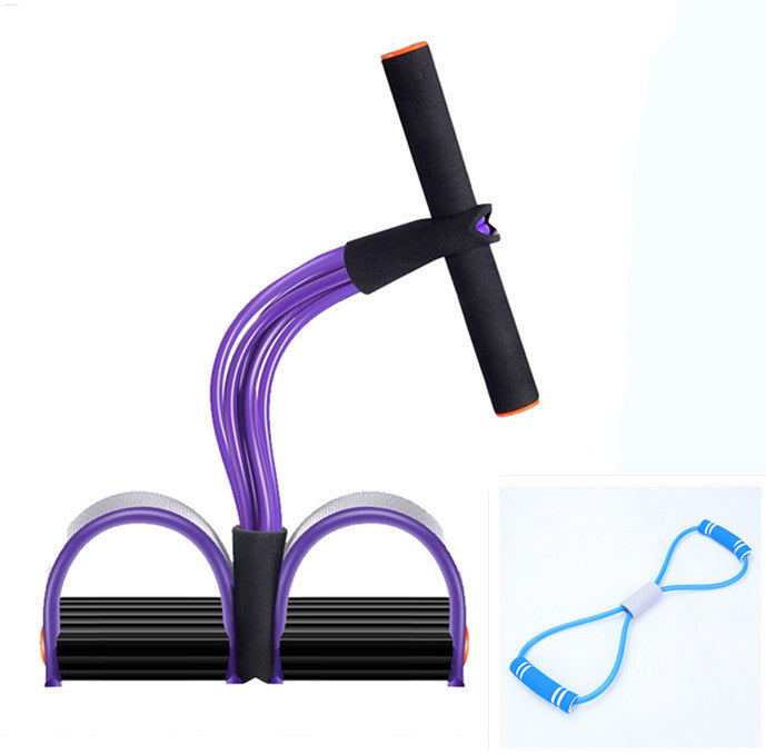 Natural Latex Foot Pedal Elastic Pull Rope with Handle - Professional Fitness Equipment & Bodybuilding Expander