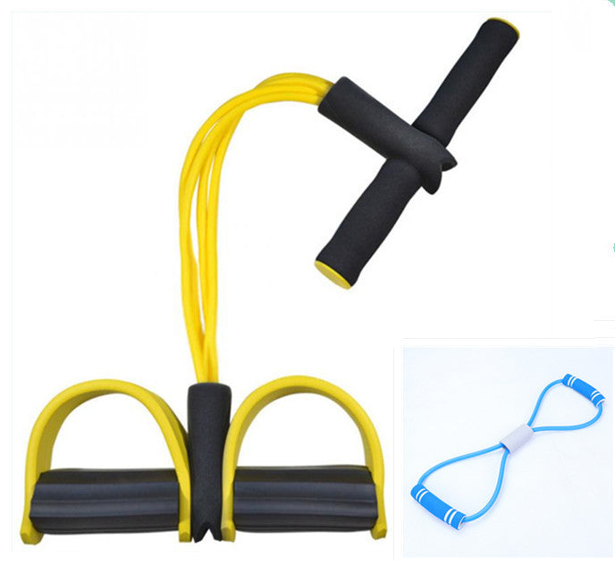 Natural Latex Foot Pedal Elastic Pull Rope with Handle - Professional Fitness Equipment & Bodybuilding Expander