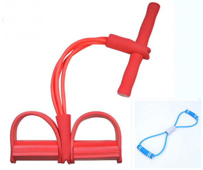 Natural Latex Foot Pedal Elastic Pull Rope with Handle - Professional Fitness Equipment & Bodybuilding Expander