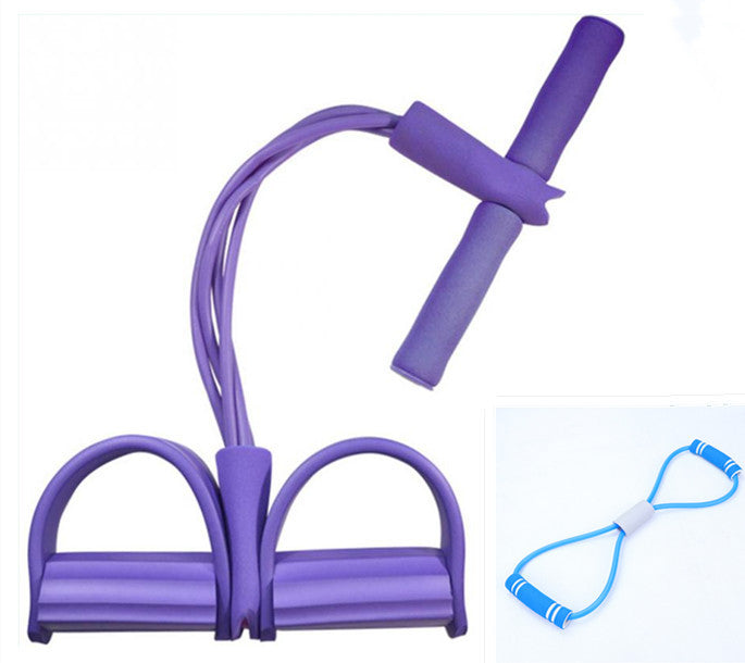 Natural Latex Foot Pedal Elastic Pull Rope with Handle - Professional Fitness Equipment & Bodybuilding Expander