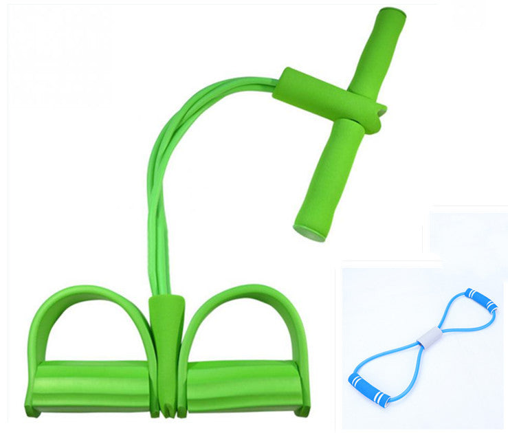 Natural Latex Foot Pedal Elastic Pull Rope with Handle - Professional Fitness Equipment & Bodybuilding Expander