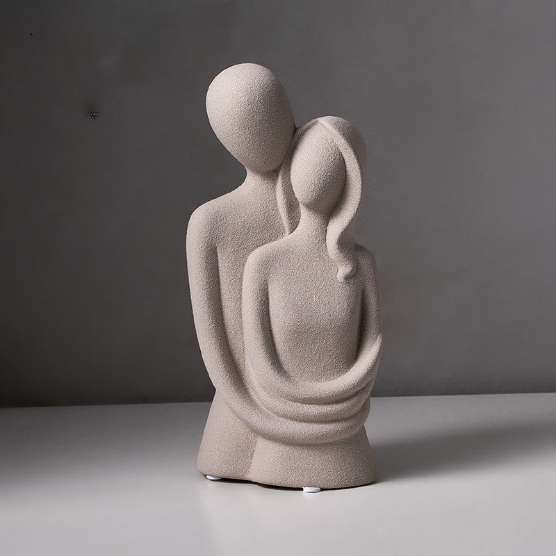 Statue d'amour abstraite, décoration nordique pour salon, décoration de maison, Sculpture d'art moderne, décoration de pièce esthétique