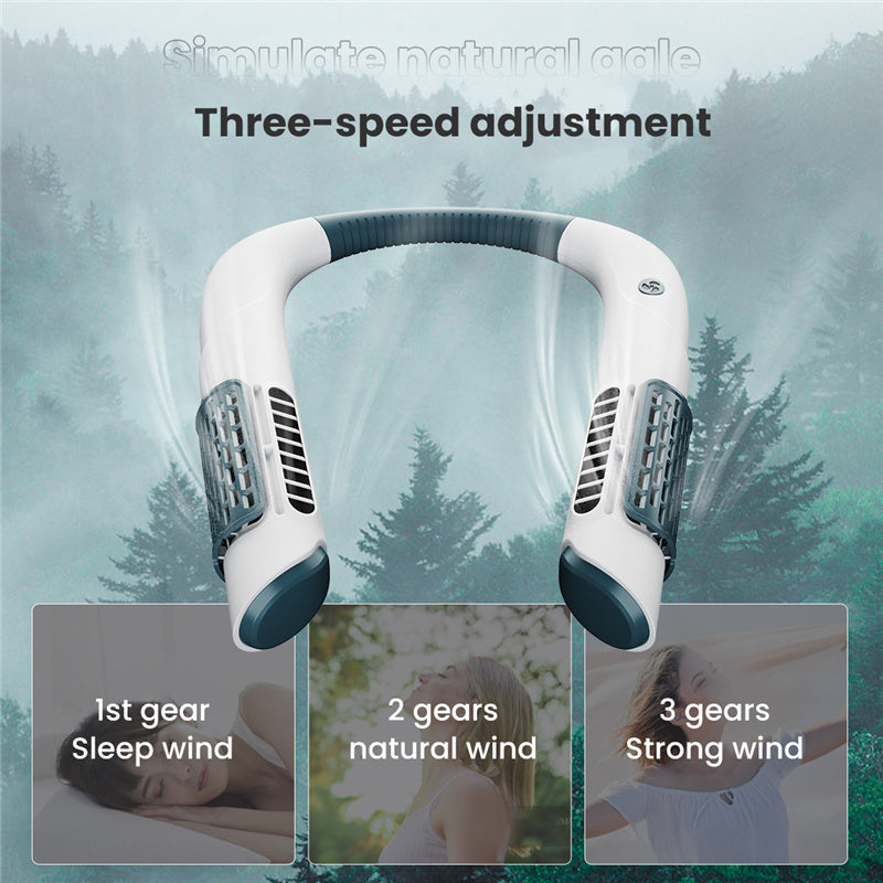 Neck Fan Mini Bladeless Fan USB Rechargeable Fan Mute Sports Fans for Home Outdoor Portable Hanging Fans Air Conditioning Coolers