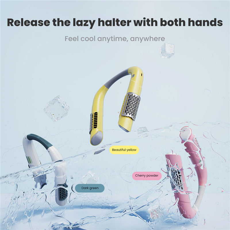 Neck Fan Mini Bladeless Fan USB Rechargeable Fan Mute Sports Fans for Home Outdoor Portable Hanging Fans Air Conditioning Coolers