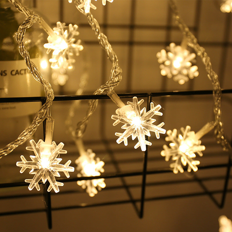 Guirlandes en forme de flocon de neige pour décoration de Noël pour ourlet de vin à l'intérieur