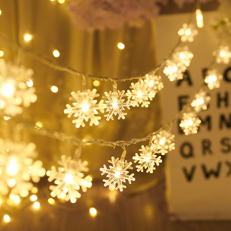 Guirlandes en forme de flocon de neige pour décoration de Noël pour ourlet de vin à l'intérieur