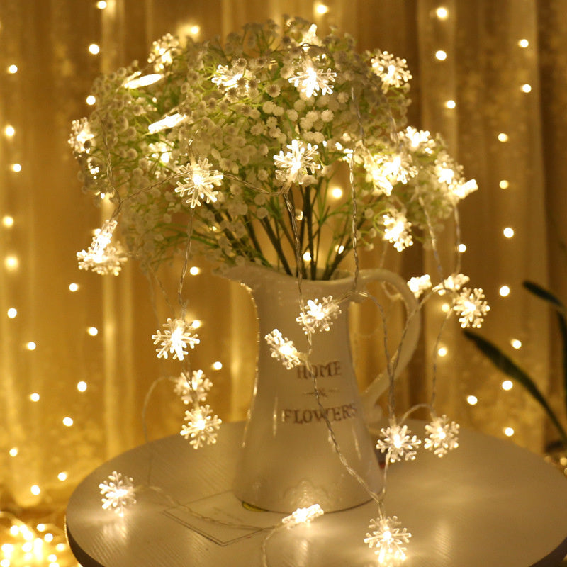 Guirlandes en forme de flocon de neige pour décoration de Noël pour ourlet de vin à l'intérieur