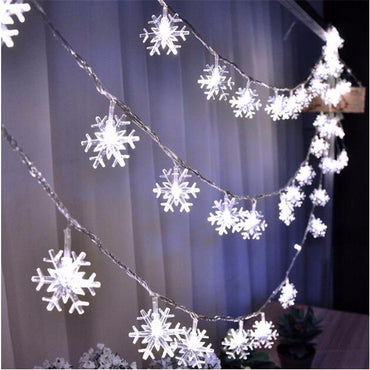 Guirlandes en forme de flocon de neige pour décoration de Noël pour ourlet de vin à l'intérieur