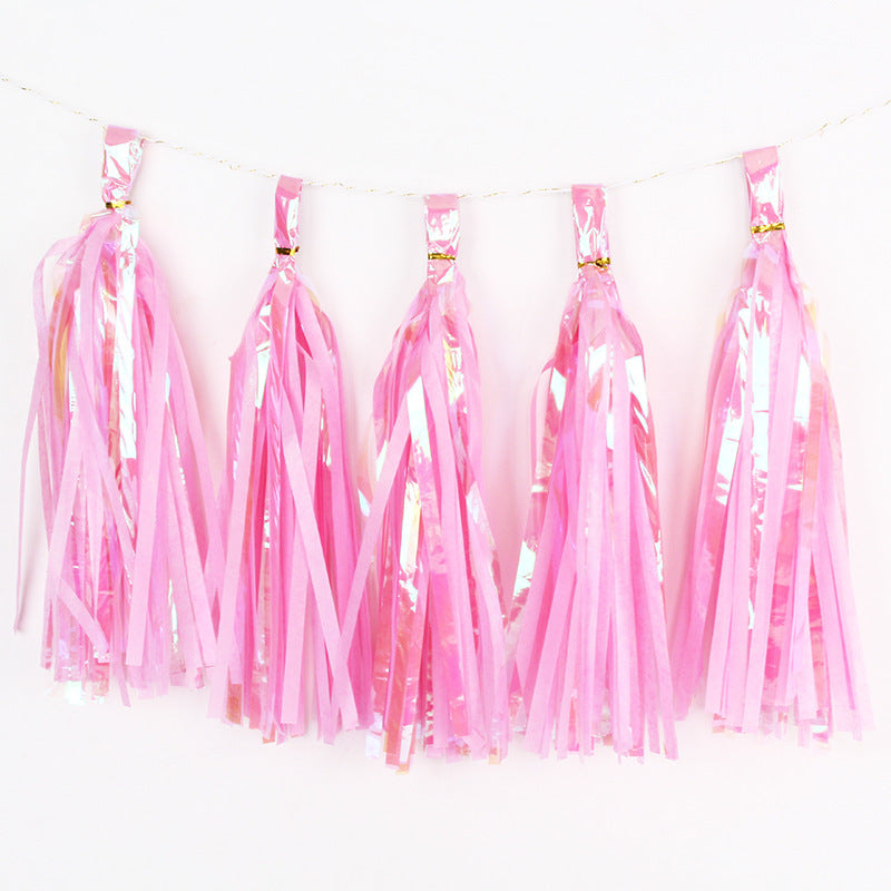 Mermaid Party Summer Party 1th 2nd 3rd Birthday Party Hawaii Party Tassels Decor Colourful Garland for Home Kids Favor Decor